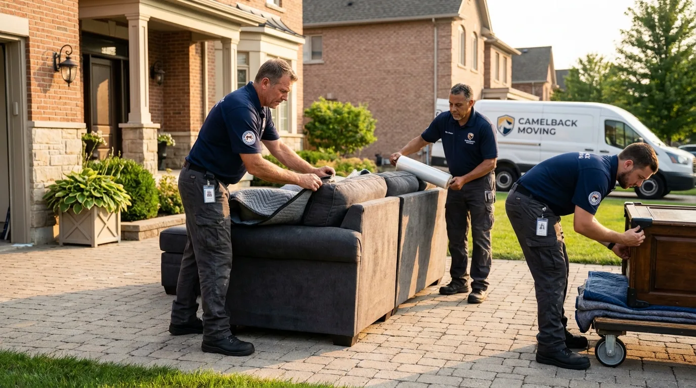 Large estate moving crew wrapping furniture in Lebanon, KY